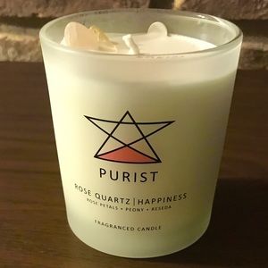 Rose Quartz Botanical Candle