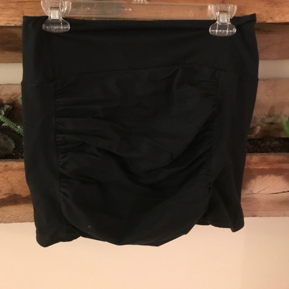Black mini skirt