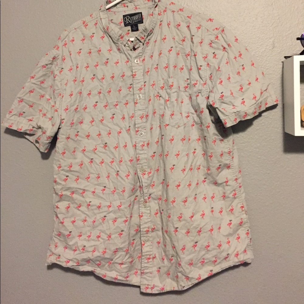 Flamingo button-up
