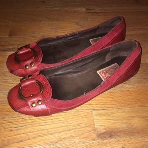 Lucky Brand Red Flats, size 10