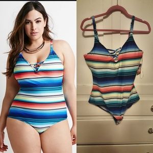 Forever 21+ One piece Abstract Swimsuit