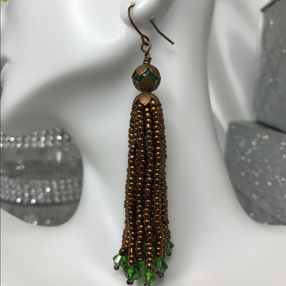 Beaded Tassel Earrings