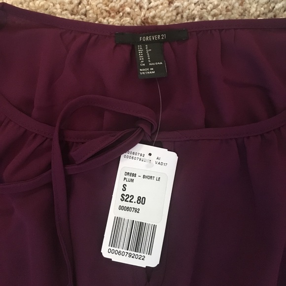 FOREVER 21 Purple Belted Lace Insert Dress - Picture 3 of 3