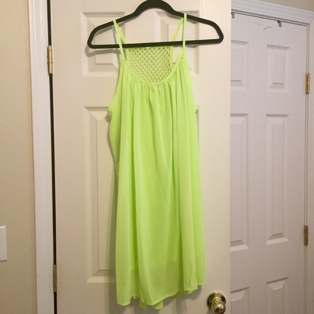 NWOT Neon Green Swim Cover