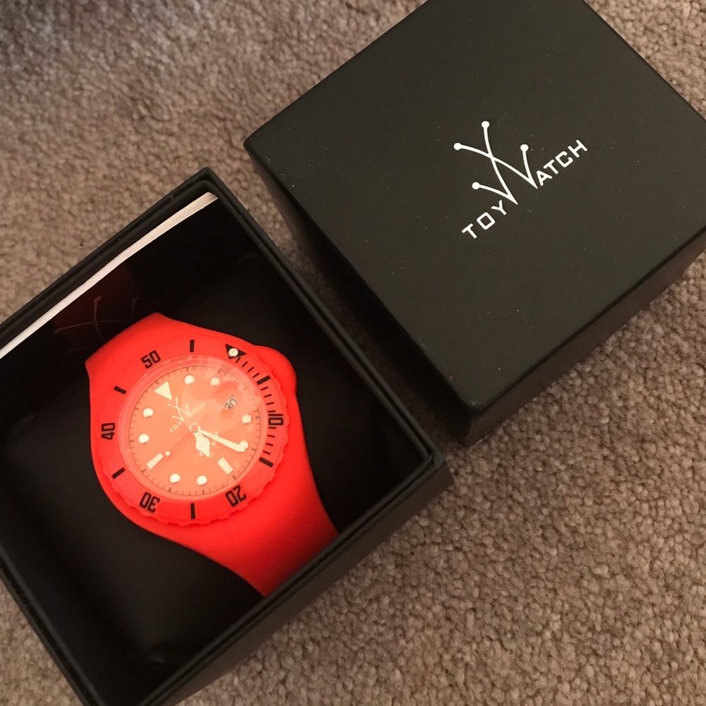 New jelly watch neon bright orange Kids watch