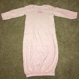 Pink Giraffe Sleeper Gown HOLD - sunnietrott