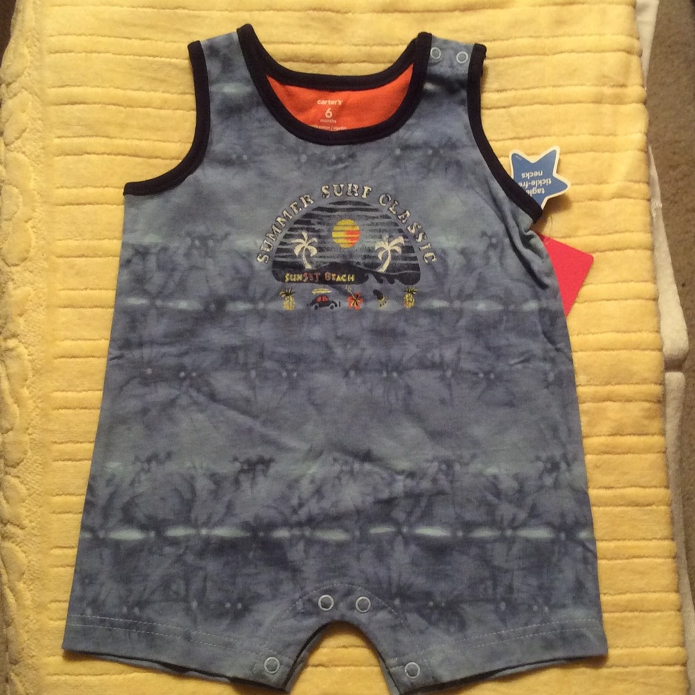 NWT - Carter's Infant "Summer Surf" Sun Romper