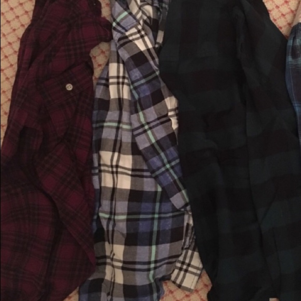 Flannel lot! All EUC and size XS/S