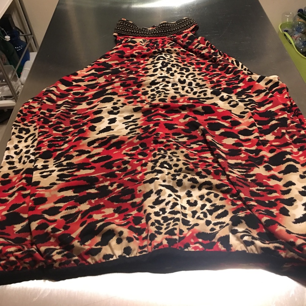 🌹animal print dress top