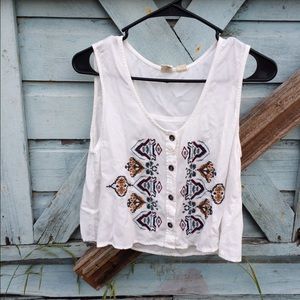 bohemian style crop top