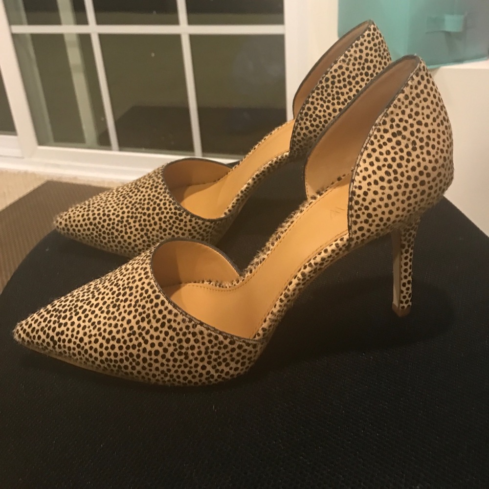 New Real calf hair Jcrew d'orsay pumps