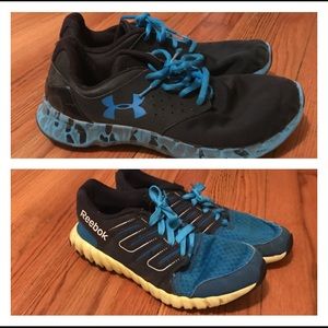 Under armour and reebok tennis shoes BOYS size 6