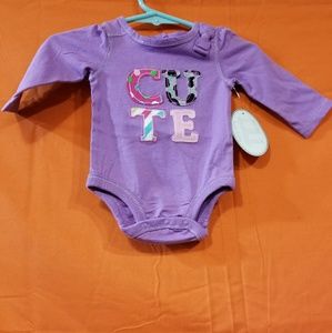 Newborn Long sleeve "Cute" onesie