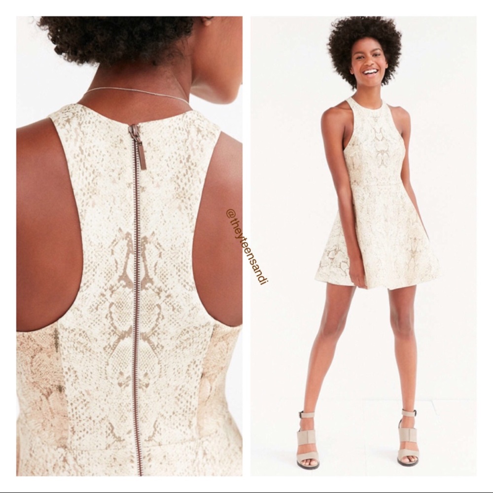 Urban Outfitters Roxy Snakeskin Print Scuba Dress