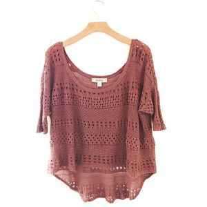 Knitted high low top