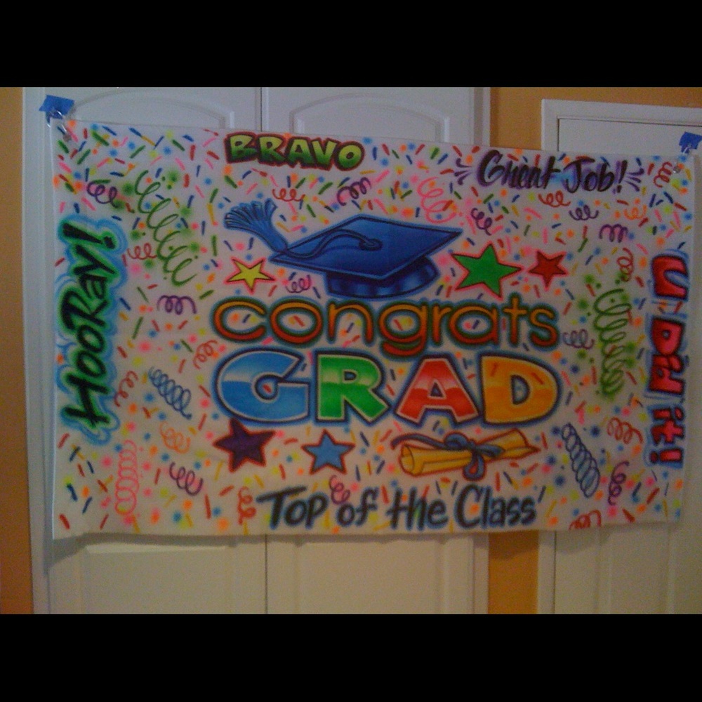Airbrush Congrats Grad Banner