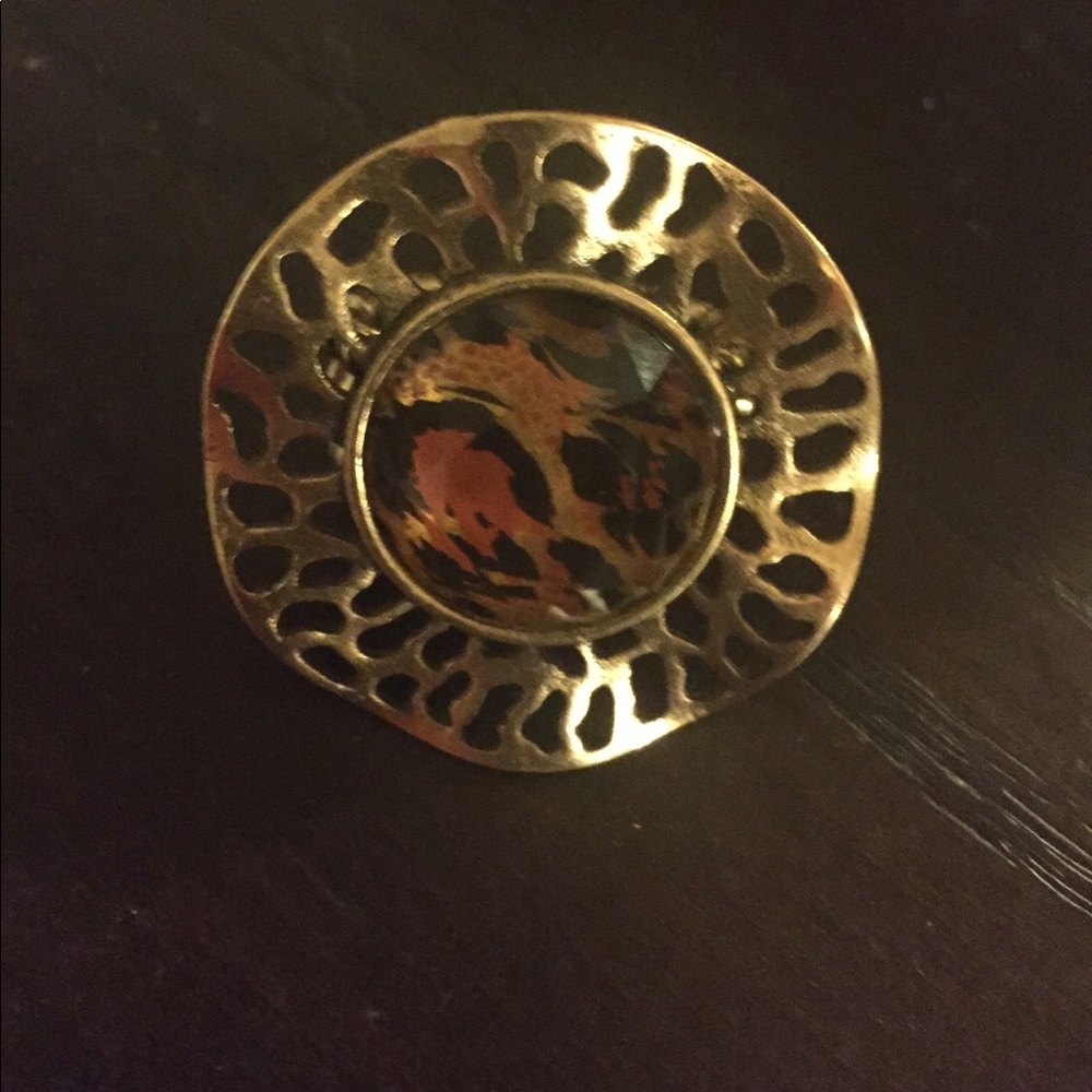 Leopard/gold ring