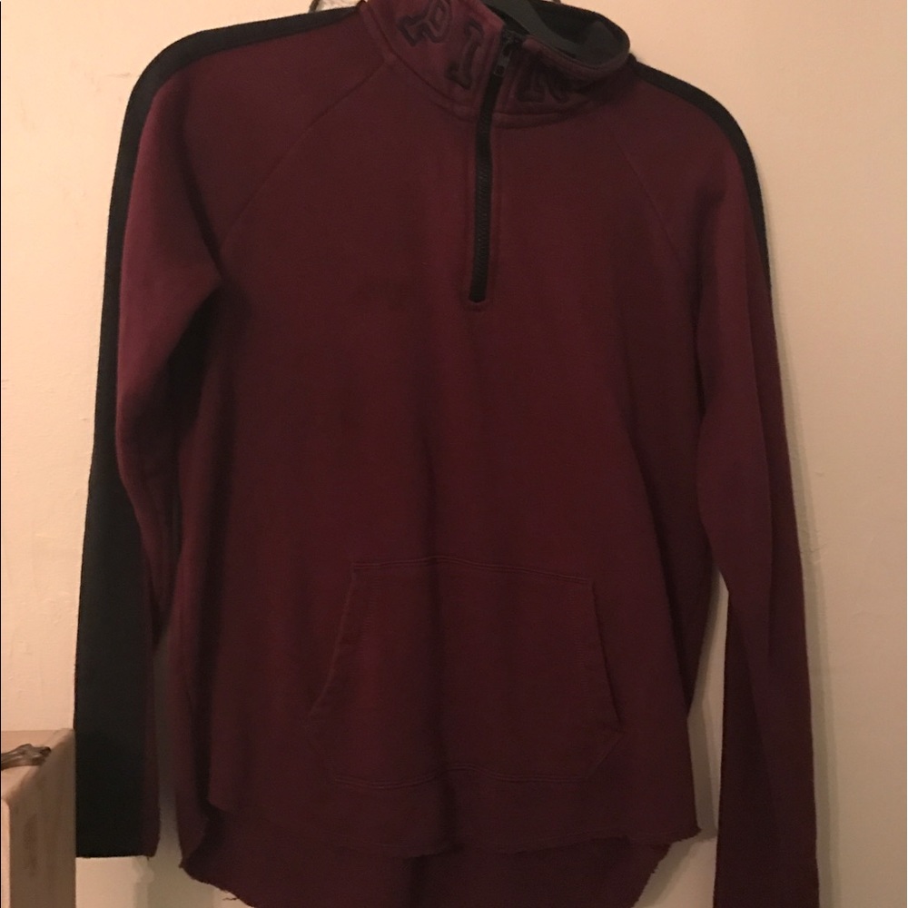 Maroon half zip from PINK
