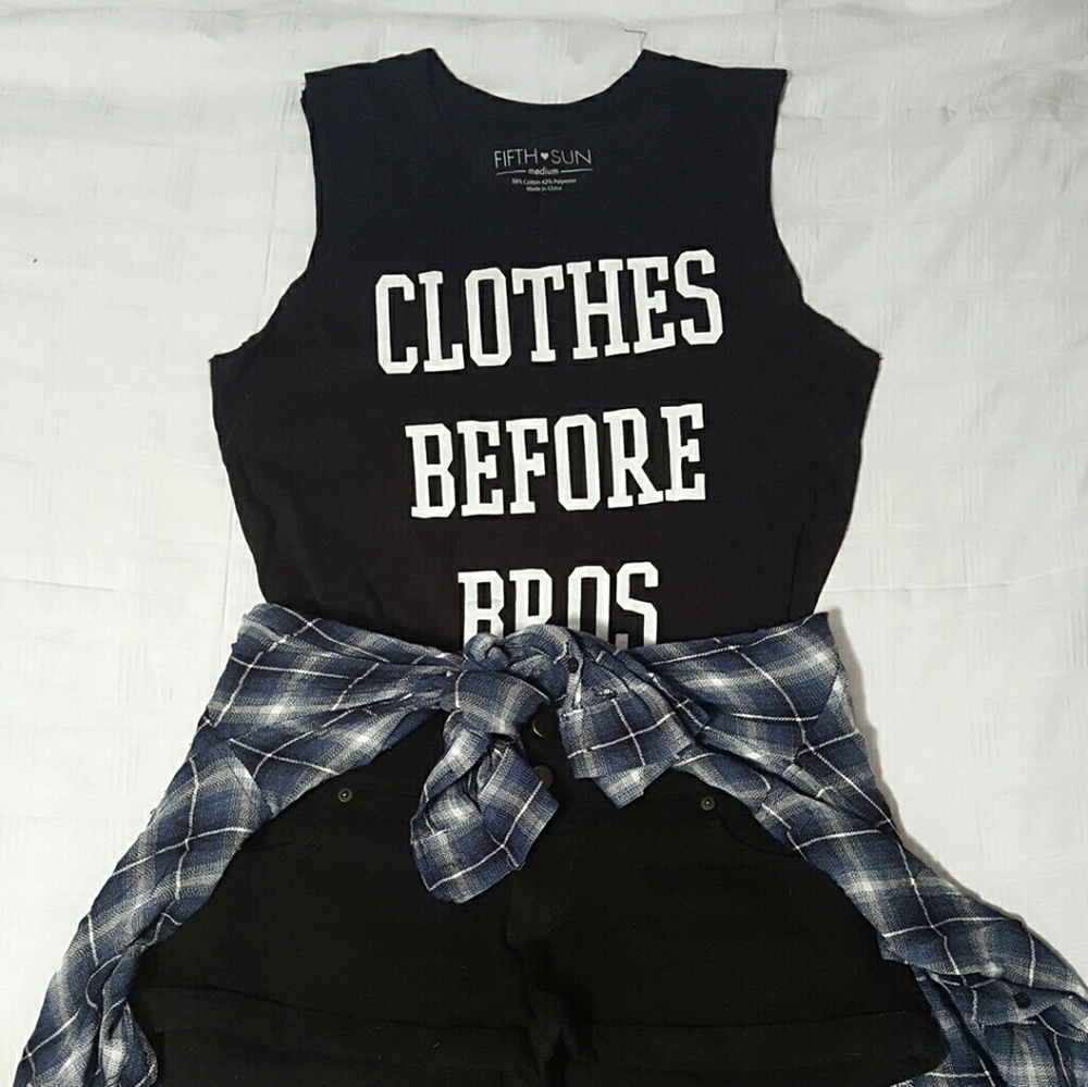 "Cloths Before Bros" Muscle Tee