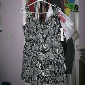 Black and White Full Swimsuit