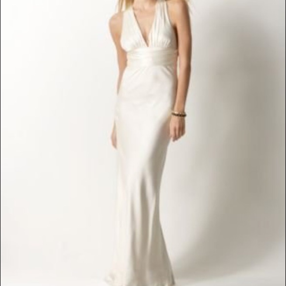 SOLD NIcole Miller Formal Wedding gown ivory