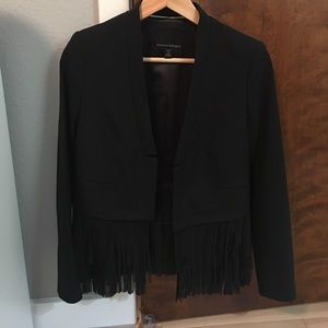 Banana Republic fringe trendy blazer