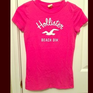 Pink Hollister Graphic T-shirt