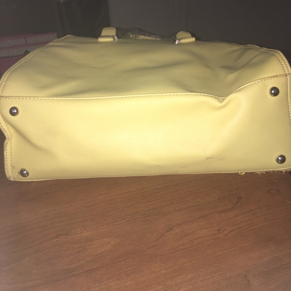 Shoedazzle yellow bedazzled satchel - Picture 6 of 6