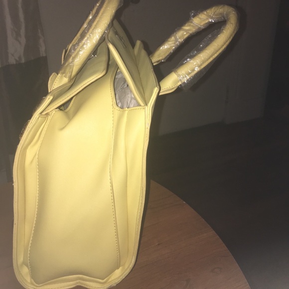 Shoedazzle yellow bedazzled satchel - Picture 2 of 6