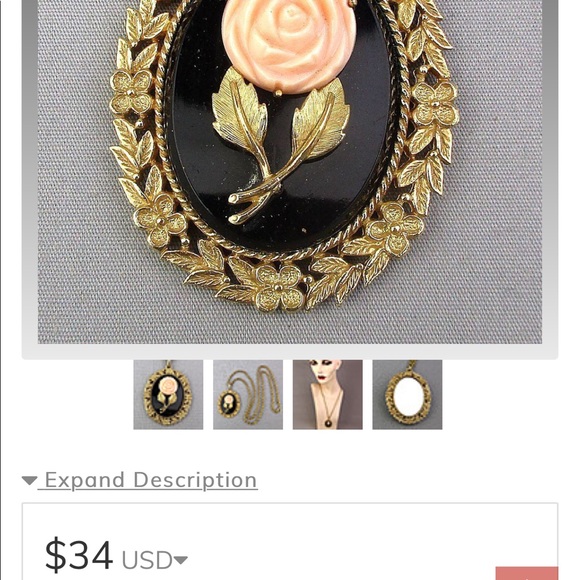 Vintage Avon Mirrored Pendant - Picture 5 of 6