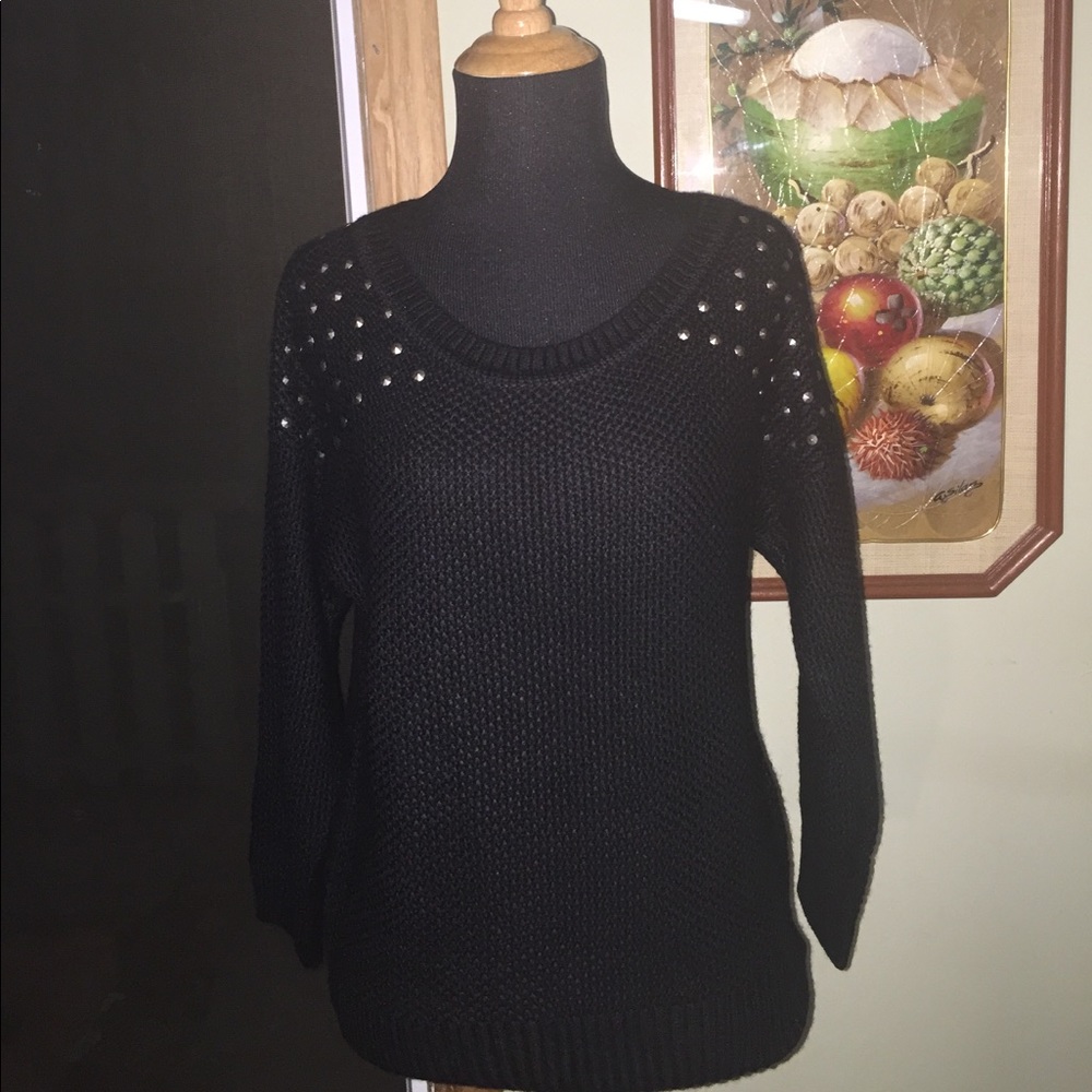 Black Studded Sweater, size S