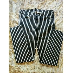 FUNky Black & White Striped Pants Sz 12 "Divided"