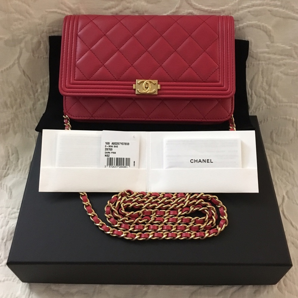 Chanel WOC Boy Wallet On Chain Gold Hardware Rare