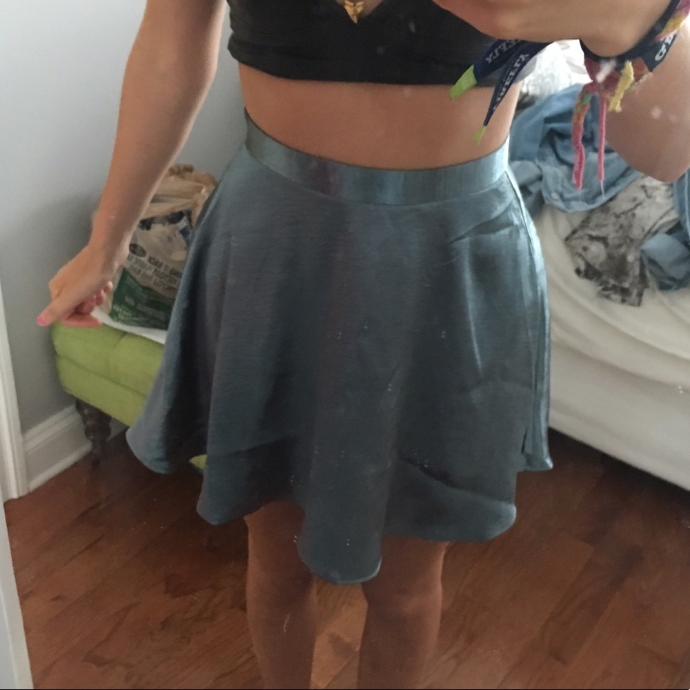 Urban outfitters metallic skater skirt