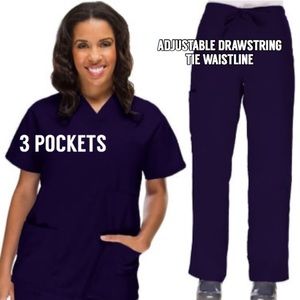 GRAPE XXS BASICS by ALLHEART Women's Scrub Set