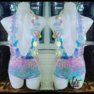 Plunge Sequin Bodysuit Rave