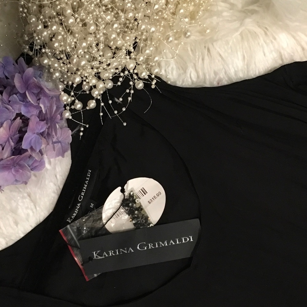 100% SILK  KATRINA GRIMALDI SEQUENCE SKIRT DRESS