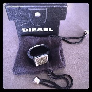 Diesel black stainless steel ring.