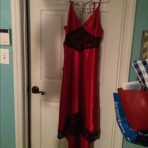 VICTORIA SECRET RED satin nighgown