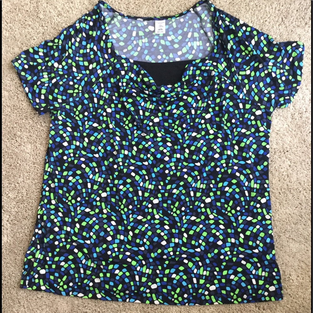 Multicolored Top w/ Attached Camisole
