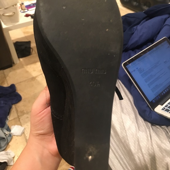 Black authentic miu miu wedges - Picture 4 of 4