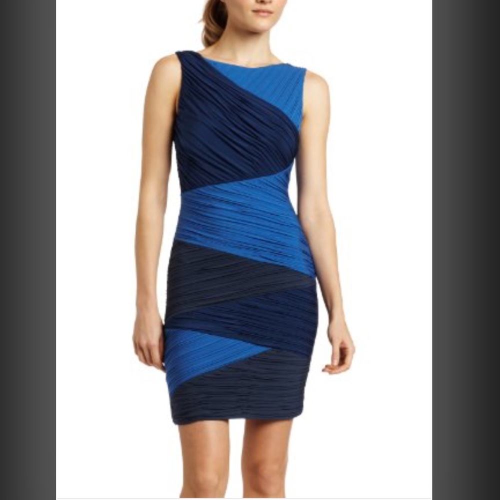 NWOT BCBGMAXAZRIA "Debra" Colorblock Dress - Picture 2 of 6