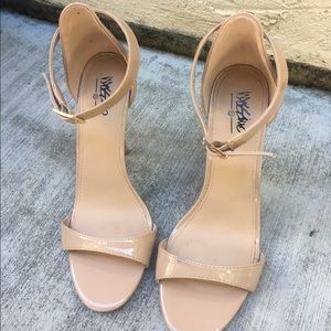 Nude strap heels