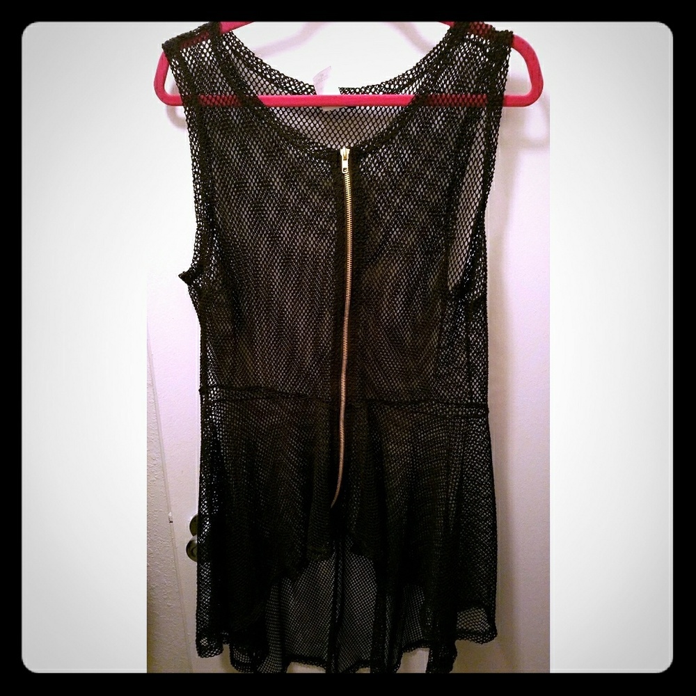 Black mesh dress