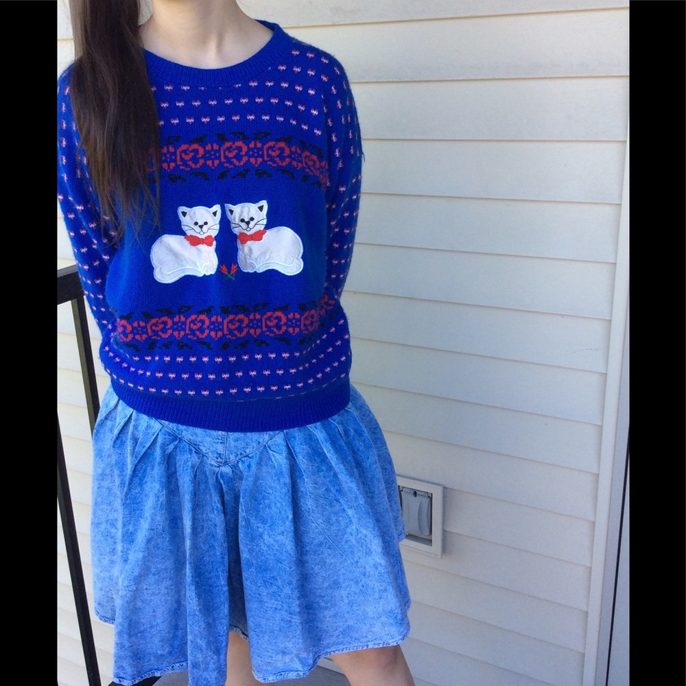 Retro Acid Wash Denim Skirt from the 80's