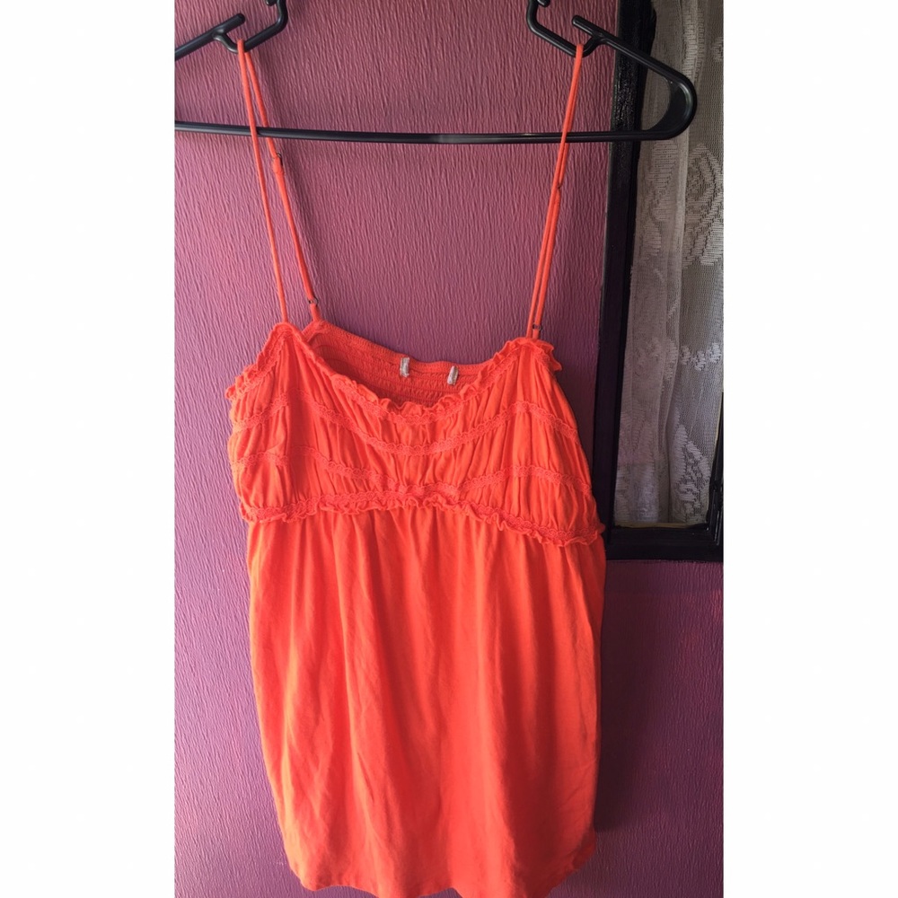 Plus Size Orange BabyDoll Tank