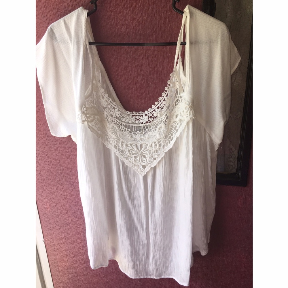 Plus Size Cold-Shoulder Shirt