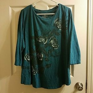 Sonoma 2x three quarter sleeve T