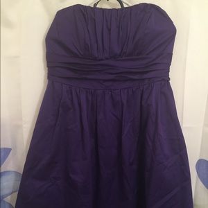 David's Bridal Strapless Purple Dress Size 14