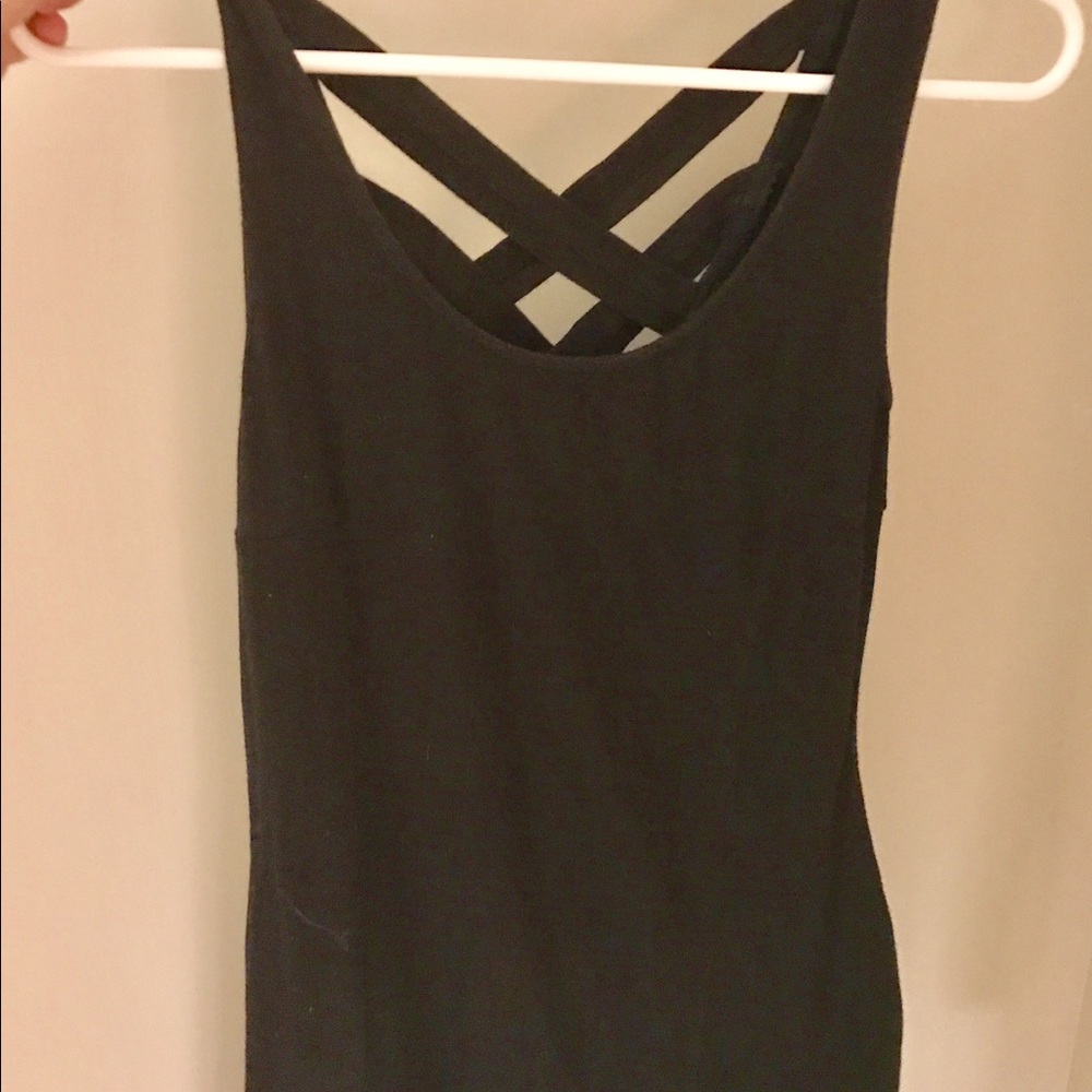 Black cross back body con